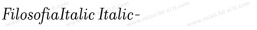 FilosofiaItalic Italic字体转换